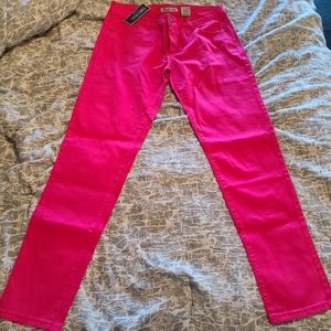 Hot Pink Skinny-cut Pants